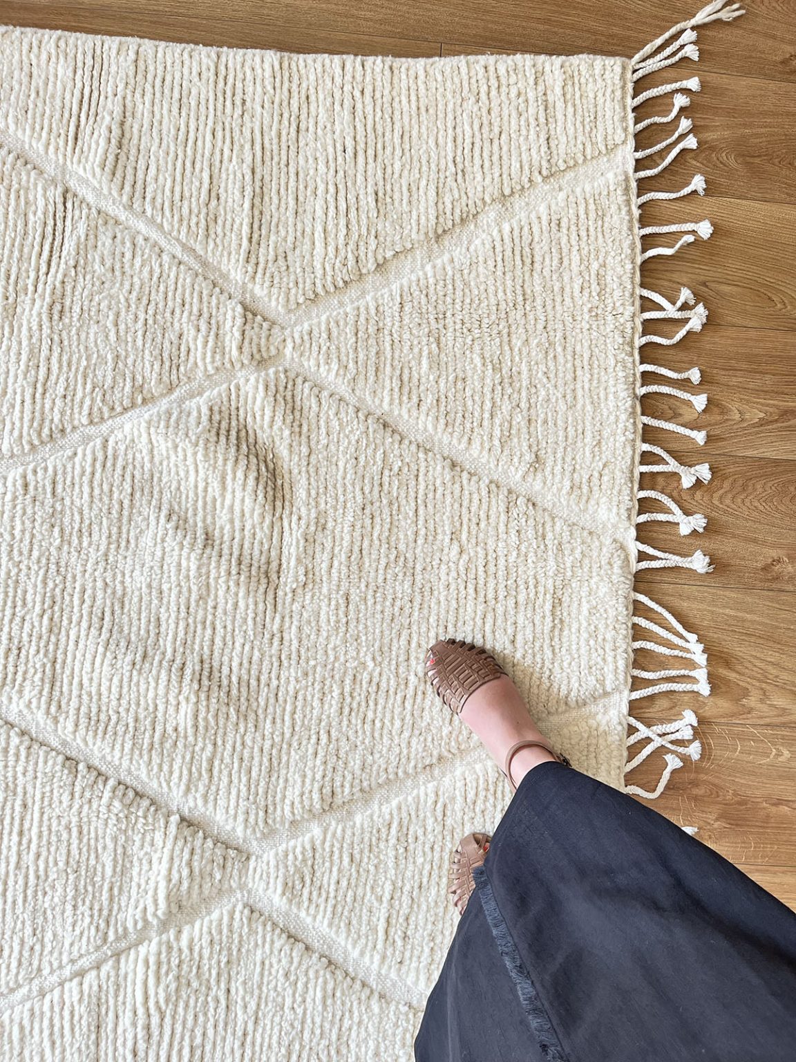 alfombra bereber beni ouarain blanca 6