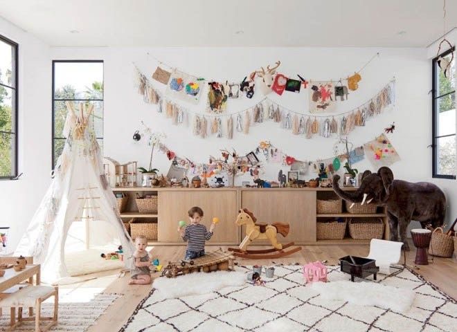 Habitación infantil con alfombra bereber